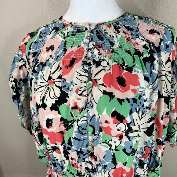 Polo Ralph Lauren Women's Floral-Print Crepe Peplum Blouse Multicolor Size 14 - Picture 4 of 16
